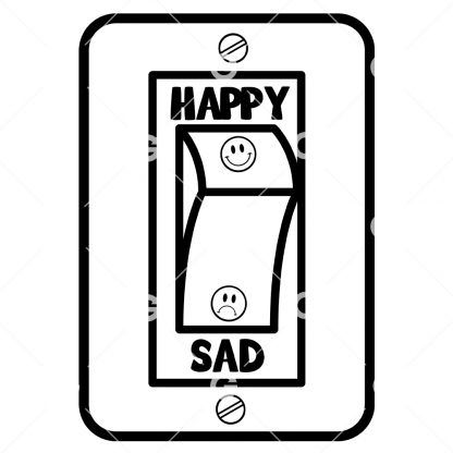 Happy, Sad Light Switch Emoji Decal SVG