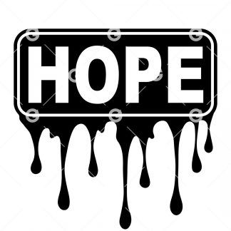 Hope Dripping Awareness Decal SVG