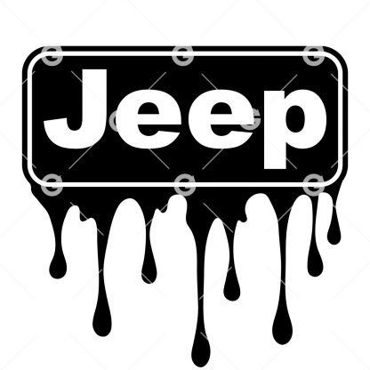 Jeep Dripping Wet Decal SVG