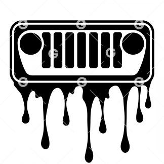 Jeep Grill Dripping Decal SVG