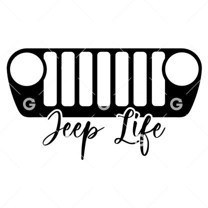 Jeep Life Grill Decal SVG