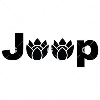 Jeep Lotus Flower Decal SVG