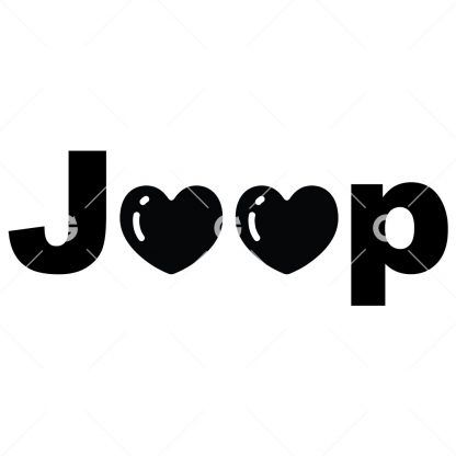 Jeep Love Hearts Decal SVG