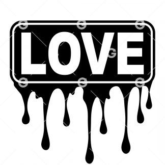 Love Dripping Decal SVG