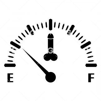 Low On Cock (Penis) Gauge Decal SVG
