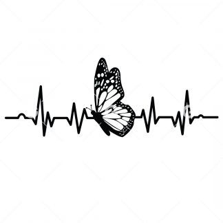 Monarch Butterfly Heartbeat SVG