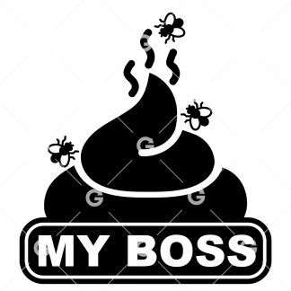 My Boss Is Shit Decal SVG