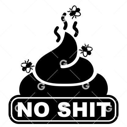 No Shit With Flies Decal SVG