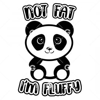 Not Fat, I'm Fluffy Panda SVG