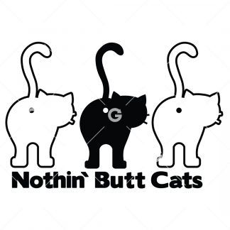 Nuttin Butt Cats (Nothing But Cats) Decal SVG