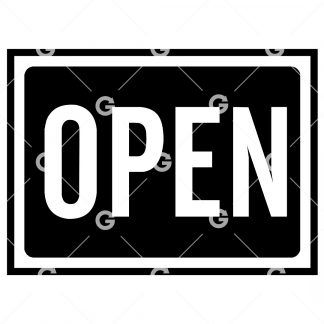 Open Business Sign SVG