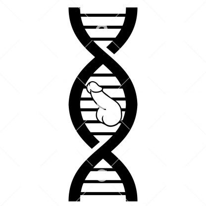 Male Penis DNA Strand SVG