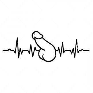 Penis (Dick) Heartbeat Decal SVG