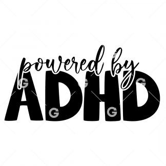 Powered By ADHD Awareness SVG