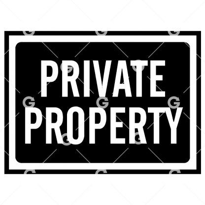 Private Property Sign SVG