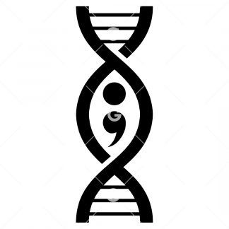 Semicolon In DNA Strand Awareness SVG