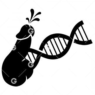 Squirting Penis DNA Strand SVG