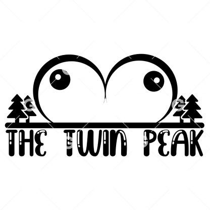 The Twin Peak Boobs, Tits Mountain Decal SVG