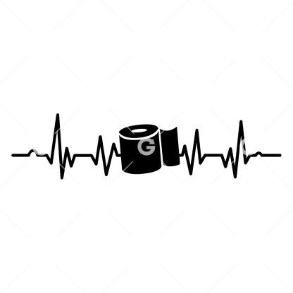 Toilet Paper Heartbeat SVG