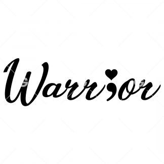 Warrior Semicolon Awareness SVG