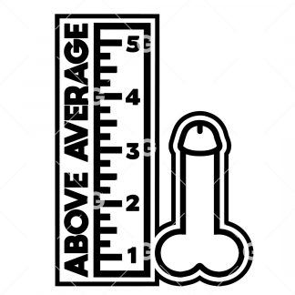 Above Average 5" Penis Ruler SVG