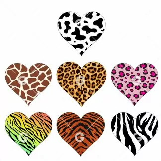 Fashion Animal Pattern Love Hearts SVG Bundle
