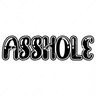 Asshole Swear Decal SVG