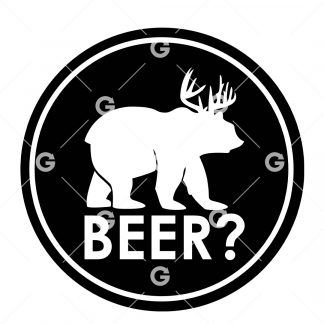 Beer Bear Decal SVG
