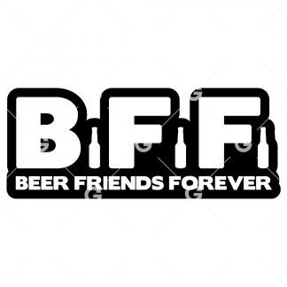 Beer Friends Forever Decal SVG