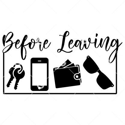 Before Leaving Keys, iPhone, Wallet SVG