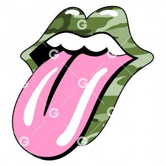 Camouflage Smile Mouth Lips SVG