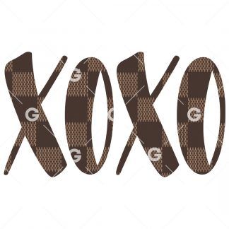 Checkered Fashion XOXO SVG