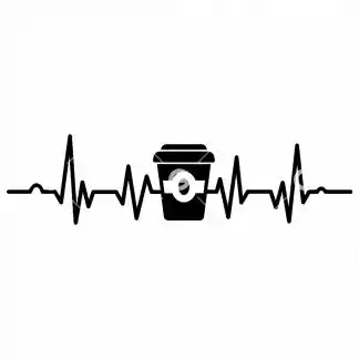 Coffee ToGo Cup Heartbeat SVG