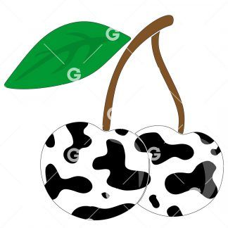 Cow Fashion Cherries SVG