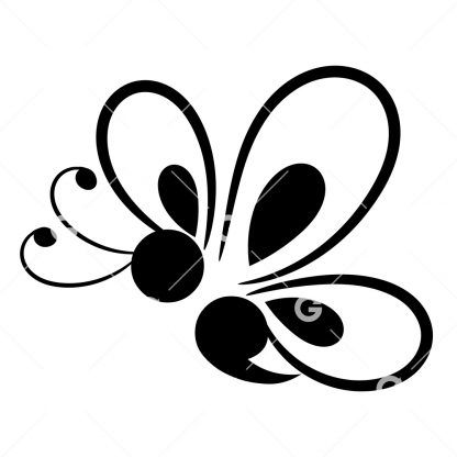 Cute Abstract Semicolon Butterfly SVG