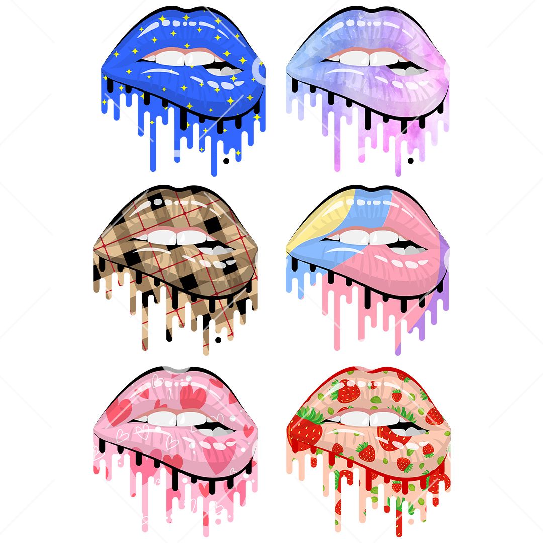 Dripping Lips With Stars Svg Instant Download Instant Svg Lips 