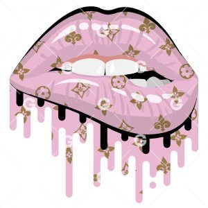 Pink Fashion Drip Lips SVG | SVGed