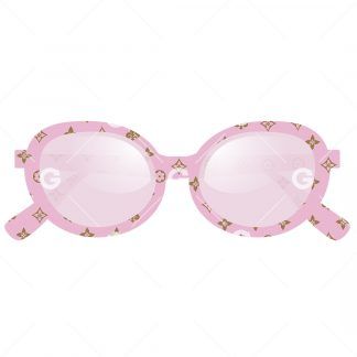 Pink Fashion Sunglasses SVG