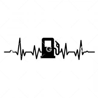Gas Station Gas Pump Heartbeat SVG