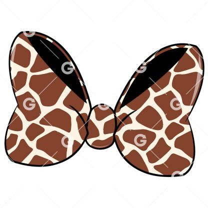 Fashion Giraffe Hair Bow SVG