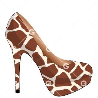 Giraffe High Heel Shoe SVG