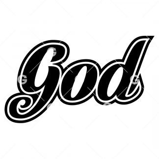 God Religion Decal SVG