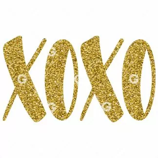 Gold Glitter XOXO SVG