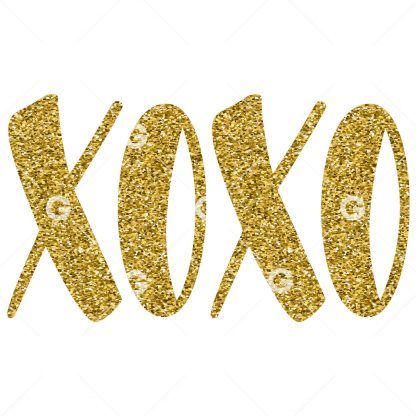 Gold Glitter XOXO SVG