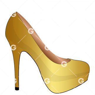 Golden High Heel Shoe SVG