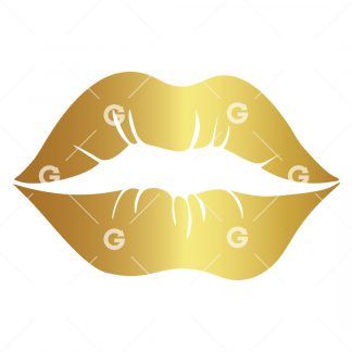 Golden Lips SVG
