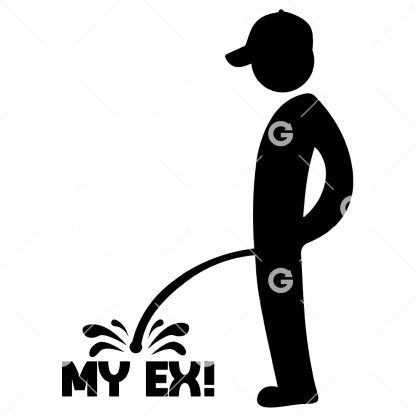 Stickman Peeing My EX Decal SVG