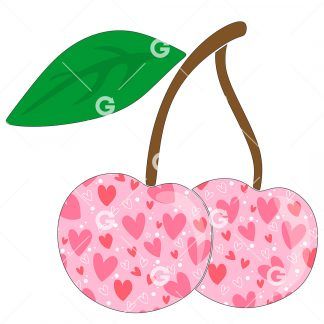 Heart Fashion Cherries SVG