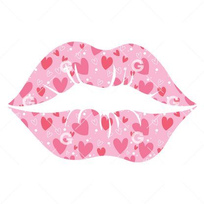 Love Heart Lips SVG