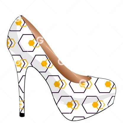 Honey Comb High Heel Shoe SVG